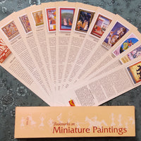 India Post Miniature Paintings Stamp Printed Set of 12 Bookmarks