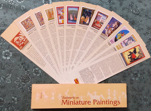 India Post Miniature Paintings Stamp Printed Set of 12 Bookmarks