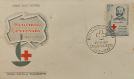 India 1963 15p Red Cross Cent. Henry Dunant Phila 383 FDC