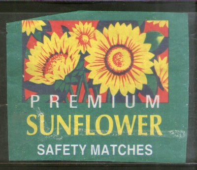 India SUN FLOWER Brand Big Safety Match Box Label # MBL114