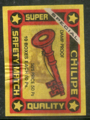 India CHILIPE Brand Safety Match Box Label # MBL127