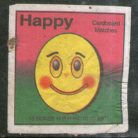 India HAPPY Brand Safety Match Box Label # MBL170