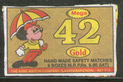 India FOURTY TWO Brand Big Safety Match Box Label # MBL171