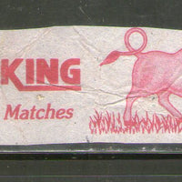 India GOLD KING Brand Safety Match Box Label # MBL173