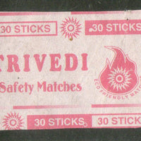 India TRIVEDI Brand Safety Match Box Label # MBL179