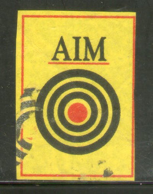 India AIM Brand Safety Match Box Label # MBL183