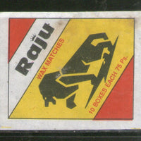 India RAJU Brand Safety Match Box Label # MBL185