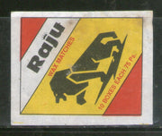 India RAJU Brand Safety Match Box Label # MBL185