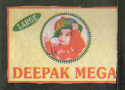 India DEEPAK Brand Safety Match Box Label # MBL202