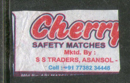 India CHEERY Brand Safety Match Box Label # MBL208