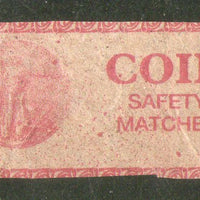 India COIN Brand Safety Match Box Label # MBL247