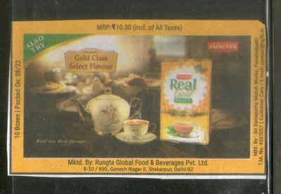 India RUNGTAS Brand Safety Match Box Label # MBL251