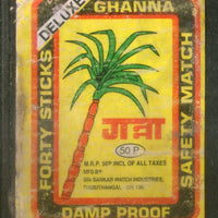 India GHANNA Brand Match Box Label # MBL263