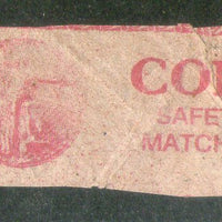 India COIN Brand Safety Match Box Label # MBL266
