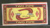 India TWO PIPE Brand Big Safety Match Box Label # MBL267