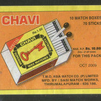 India CHAVI Brand Big Safety Match Box Label # MBL26