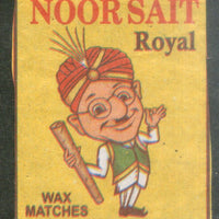 India NOOR SAIT Brand Big Safety Match Box Label # MBL299