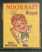 India NOOR SAIT Brand Big Safety Match Box Label # MBL299