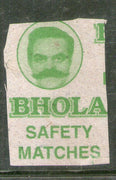 India BHOLA Brand Safety Match Box Label # MBL300