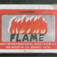 India FLAME Brand Safety Match Box Label # MBL305