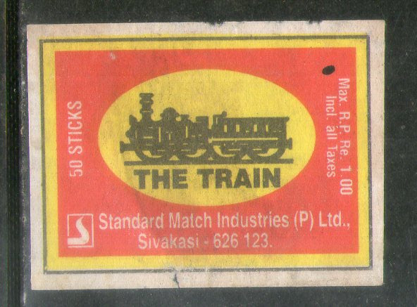 India TRAIN Brand Safety Match Box Label # MBL307