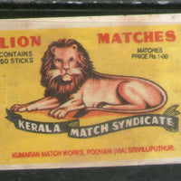 India LION Brand Safety Match Box Label # MBL314