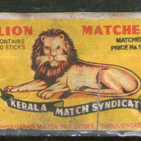India LION Brand Safety Match Box Label # MBL315