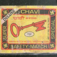 India CHAVI Brand Match Box Label # MBL323