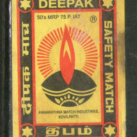 India DEEPAK Brand Safety Match Box Label # MBL326