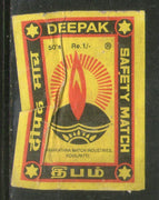 India DEEPAK Brand Safety Match Box Label # MBL327