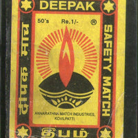 India DEEPAK Brand Safety Match Box Label # MBL328