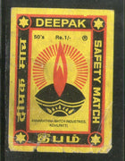 India DEEPAK Brand Safety Match Box Label # MBL328