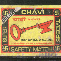 India CHAVI Brand Match Box Label # MBL329