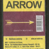 India ARROW Brand Safety Match Box Label # MBL337