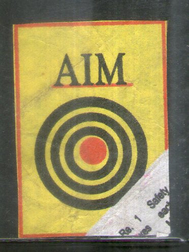 India AIM Brand Match Box Label # MBL341