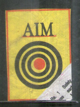 Étiquette de boîte d'allumettes de marque India AIM n° MBL341