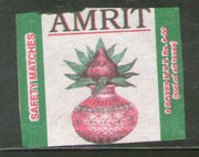 India AMRIT Brand Safety Match Box Label # MBL344