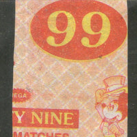 India NINE NINE Brand Safety Match Box Label # MBL349