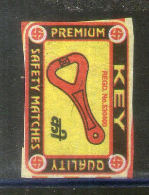 India KEY Brand Safety Match Box Label # MBL353