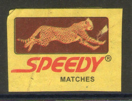 India SPEEDY Tiger Brand Safety Match Box Label # MBL358