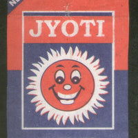 India JOYTI Brand Big Safety Match Box Label # MBL372