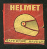 India HELMET Brand Safety Match Box Label # MBL374