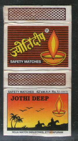 India JYOTI DEEP Brand Match Box Label # MBL399