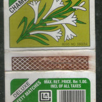 India CHAMELI Flower Brand Match Box Label # MBL400