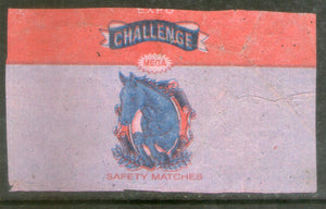 India CHALLENGE Brand Big Safety Match Box Label # MBL63