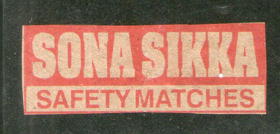 India SONA SIKKA Brand Safety Match Box Label # MBL76