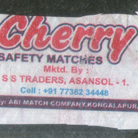 India CHEERY Brand Safety Match Box Label # MBL92