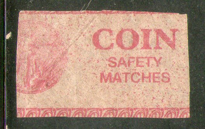 India COIN Brand Safety Match Box Label # MBL98