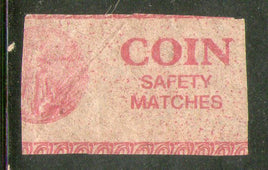 India COIN Brand Safety Match Box Label # MBL98
