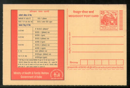 India 2007 Immunization Schedule Meghdoot Post Card Postal Stationery # 309